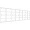 Ekena Millwork Set of Four Panels for 94 1/2"W x 28 1/4"H Englewood Fretwork Wainscot Wall Paneling WPKP14X01X47EWD - alternate 1